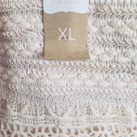 Maurices Cream/Ivory Crochet Pencil Skirt Size XL - Picture 9 of 10